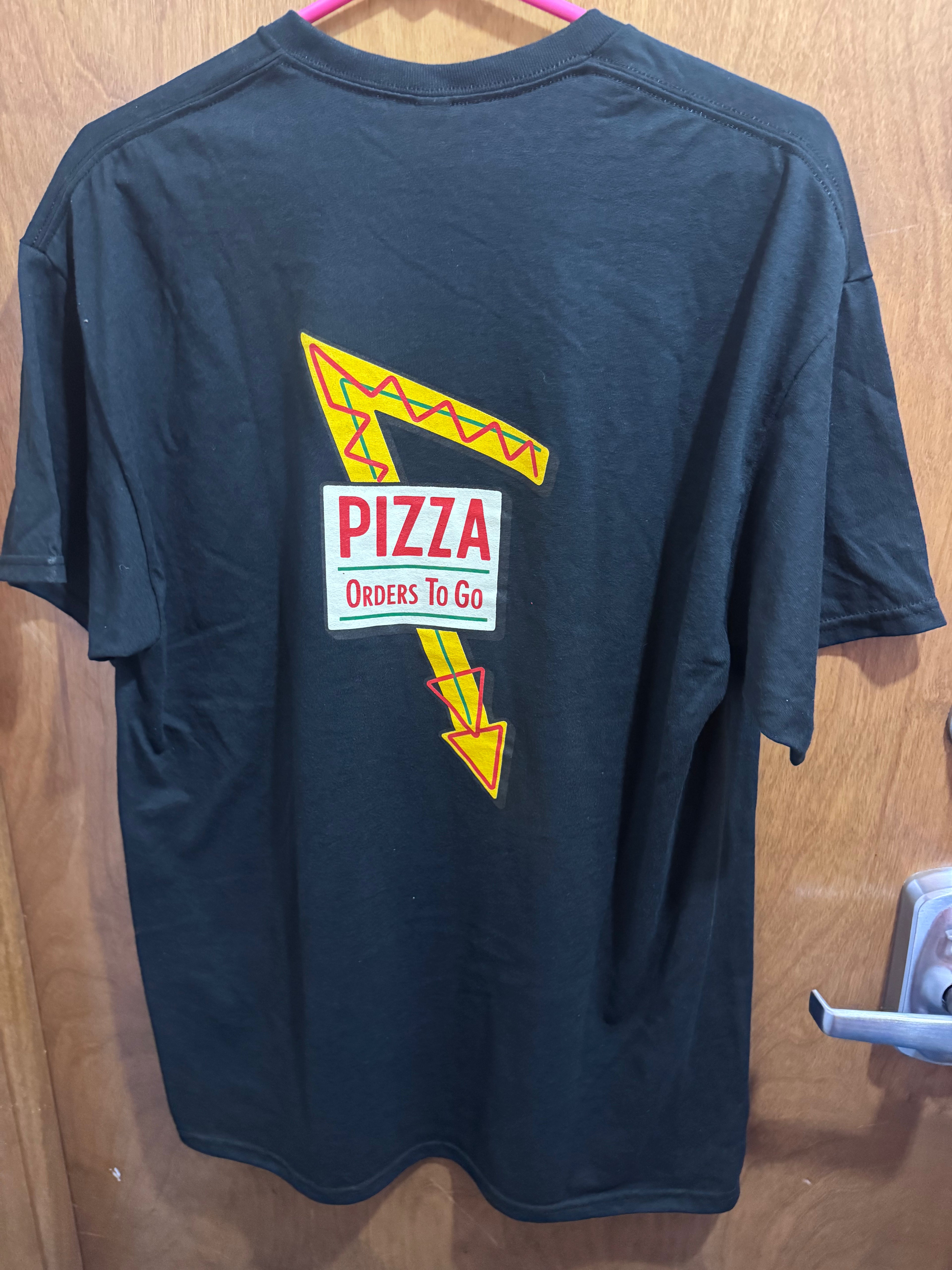 S-XL, Pizza Arrow Sign, black, T-Shirt