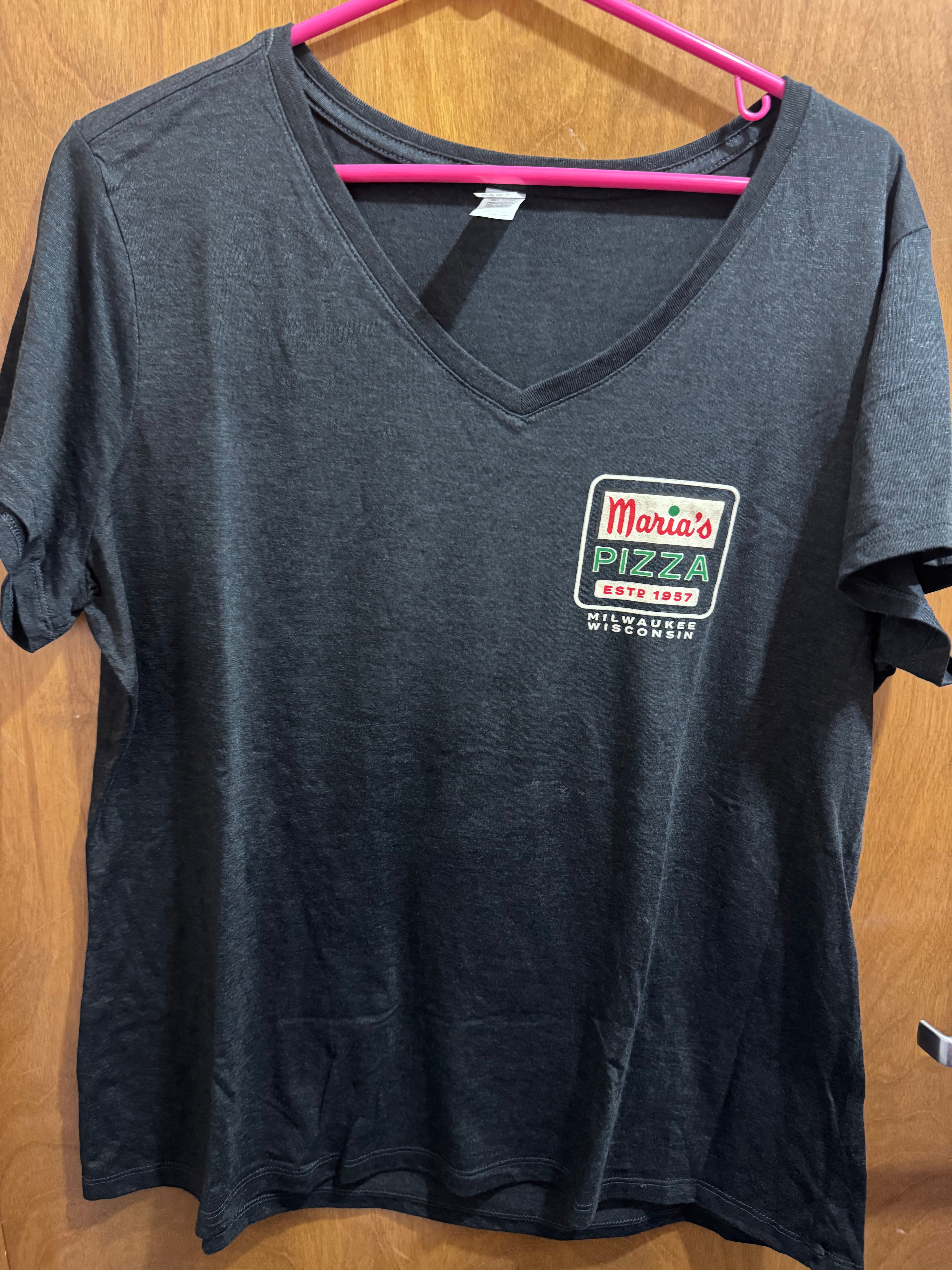 2xl+ I love Maria’s Pizza “Try It”, black, ladies Vneck