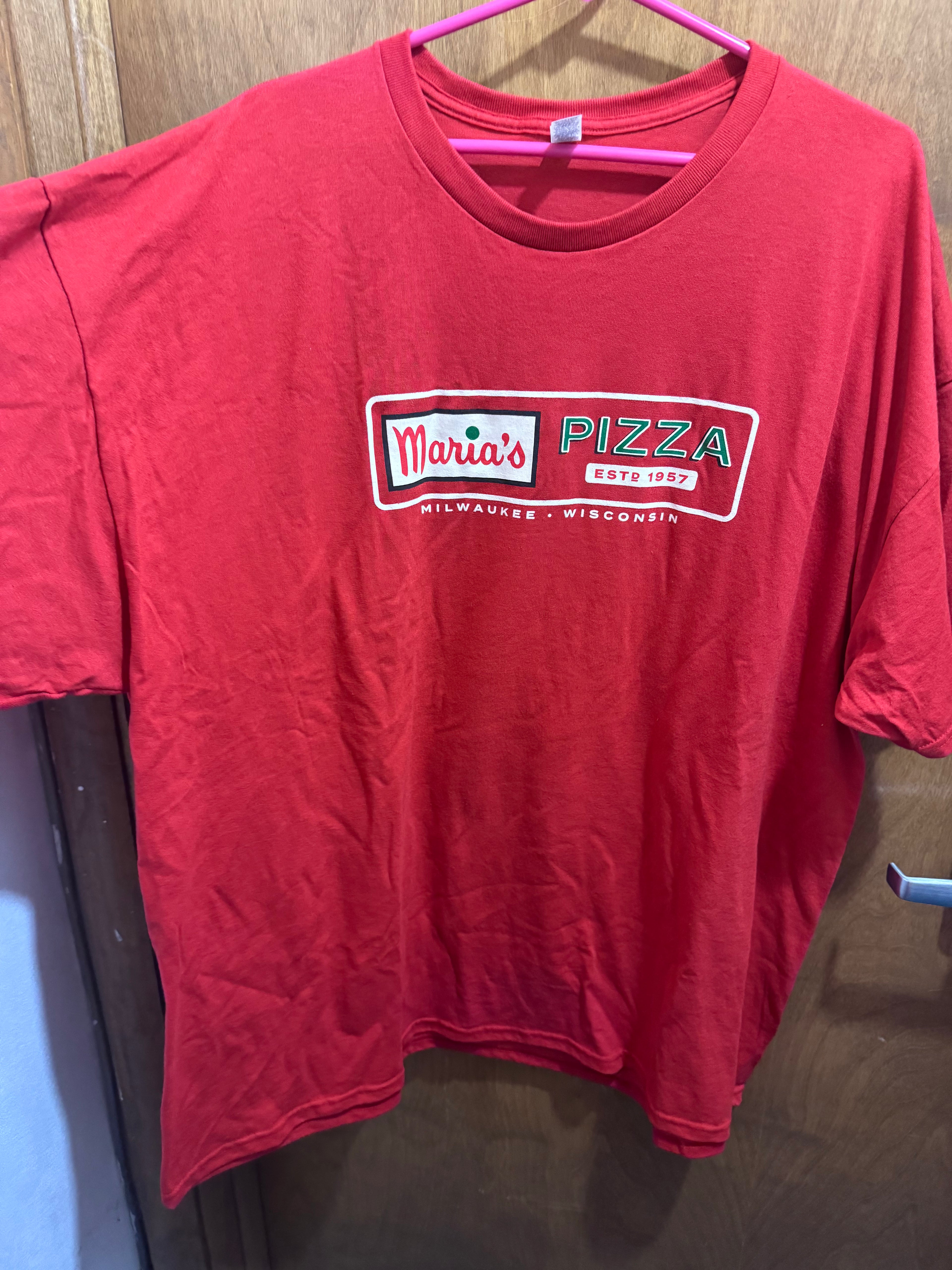 2XL+ Pizza Arrow Sign, Red, T-shirt