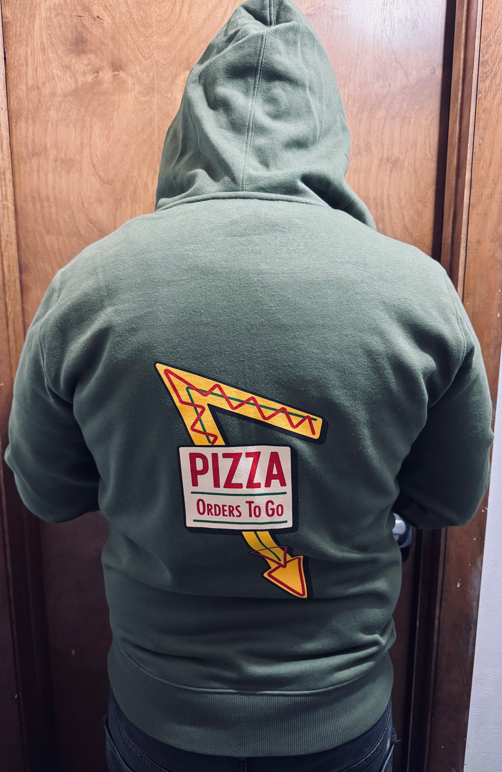 Fleece Full-Zip Hoodie, Olive Green 2XL+