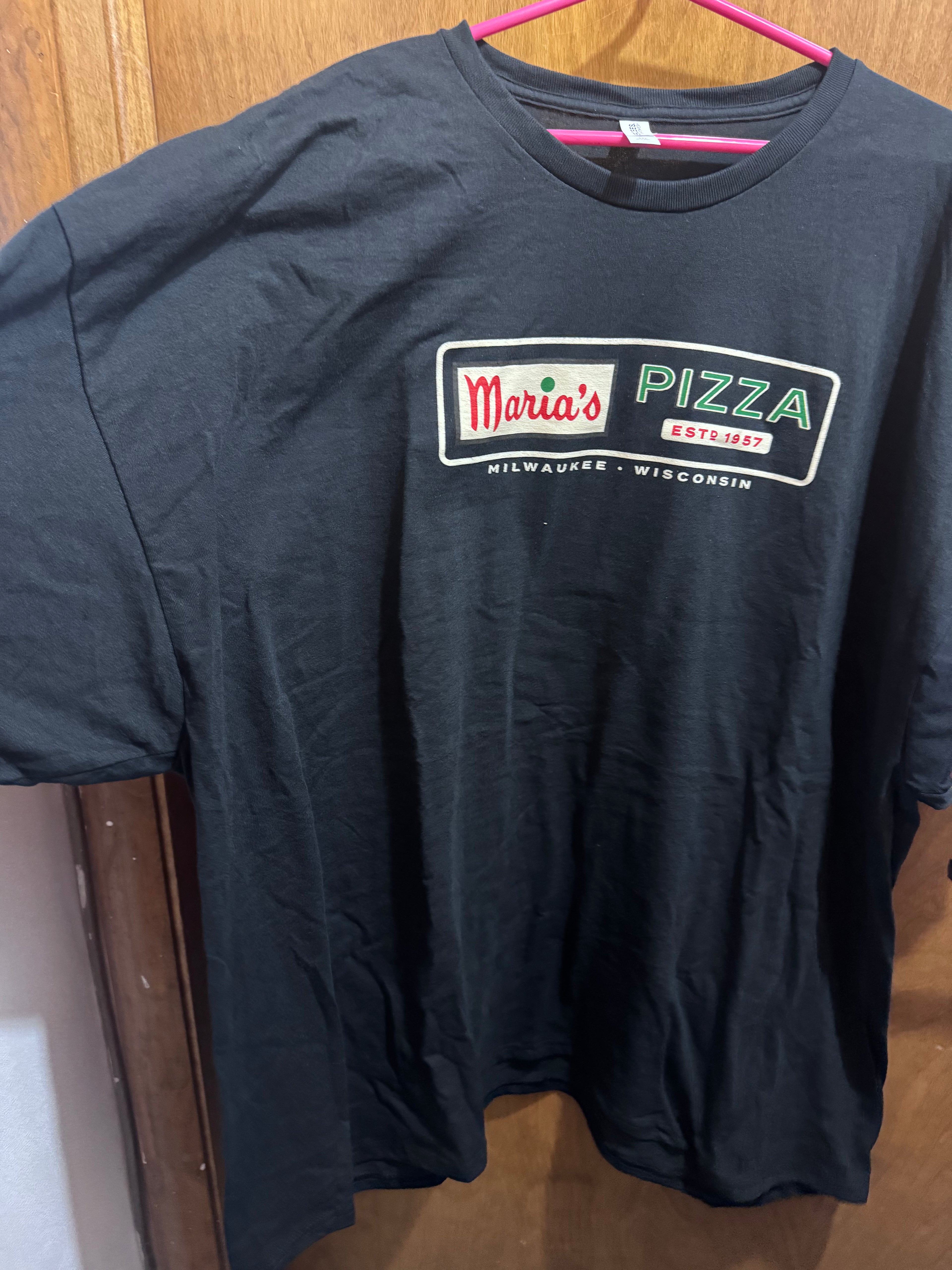 2xL+ ‘I love Maria’s Pizza “Try It”’, Black, T-shirt