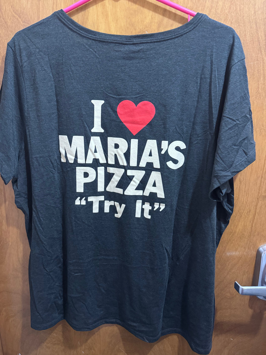 2xl+ I love Maria’s Pizza “Try It”, black, ladies Vneck