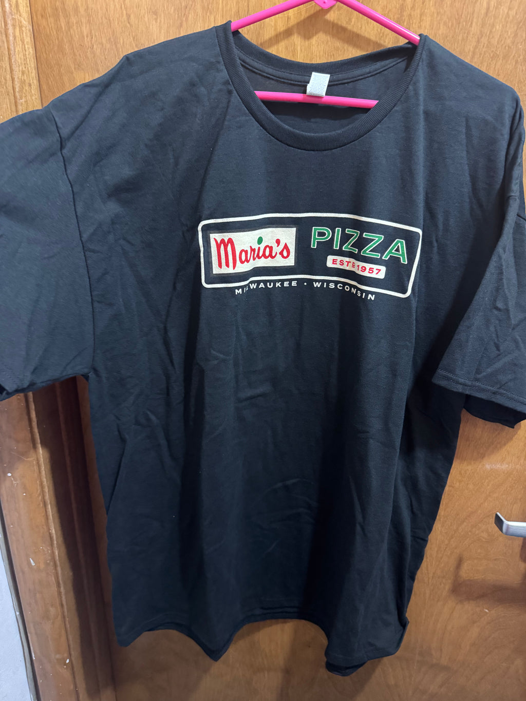 2xL+ ‘I love Maria’s Pizza “Try It”’, Black, T-shirt