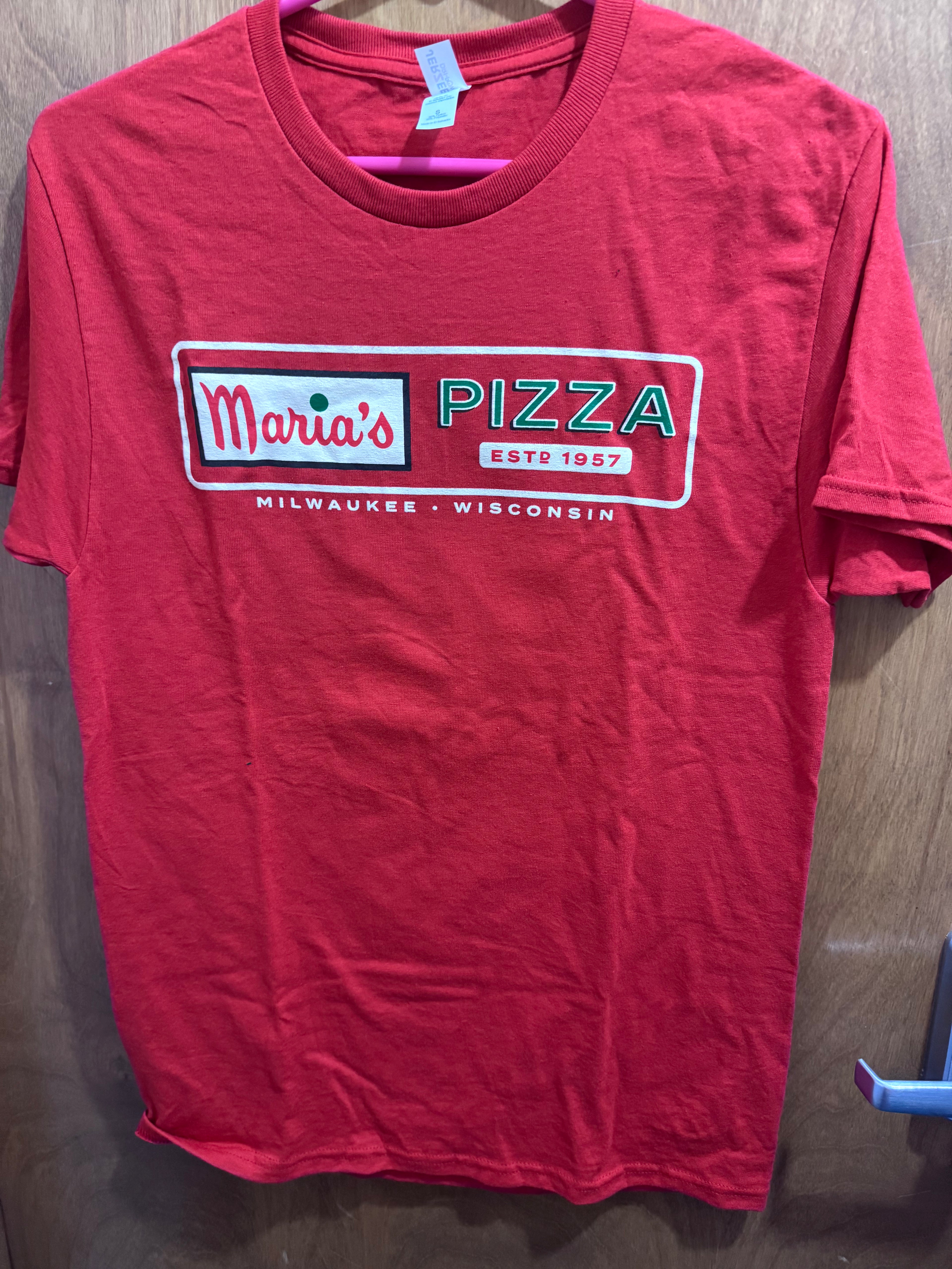 S-XL, Pizza Arrow Sign, Red, T-shirt