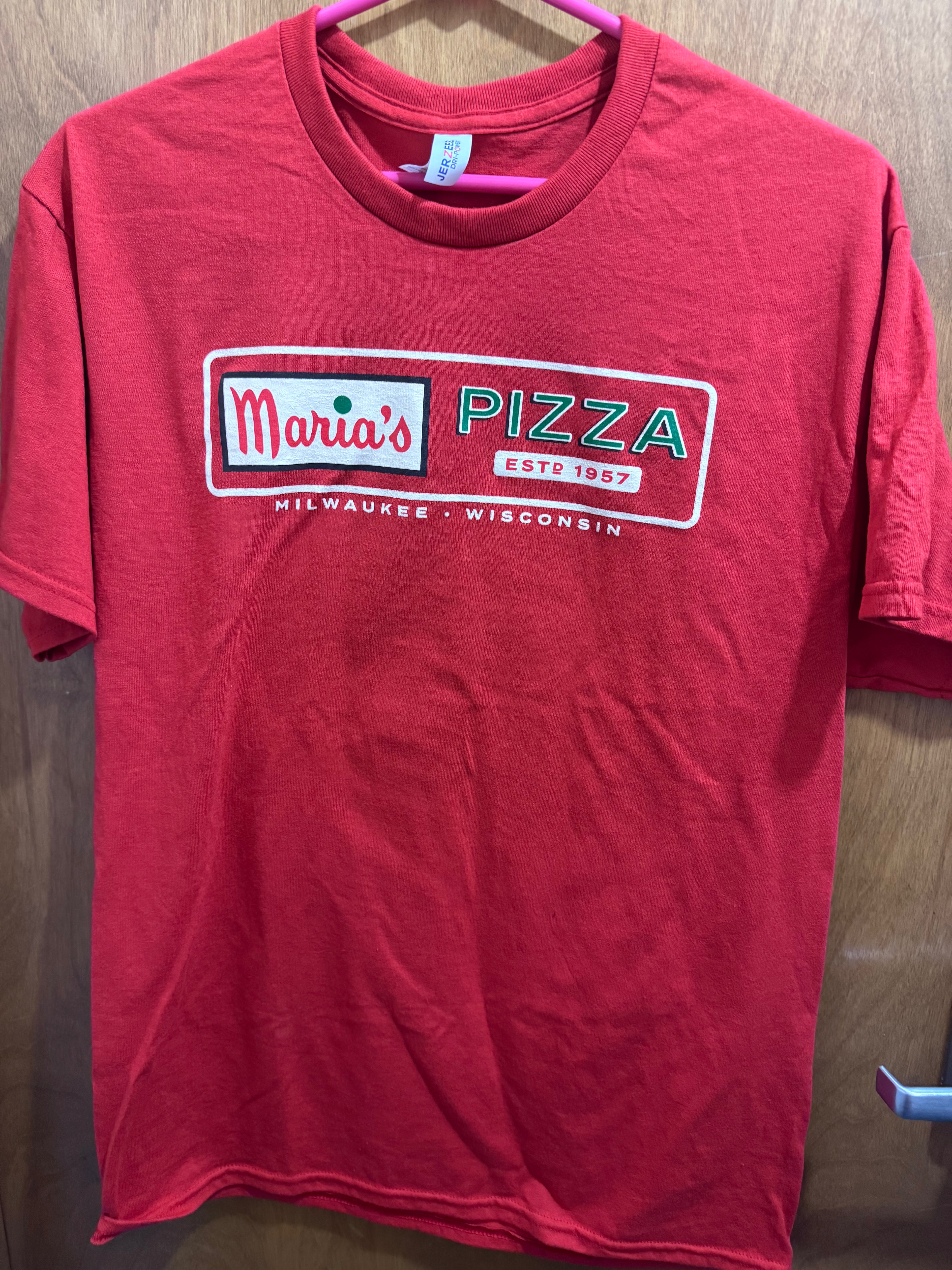 S-XL, Pizza Arrow Sign, Red, T-shirt