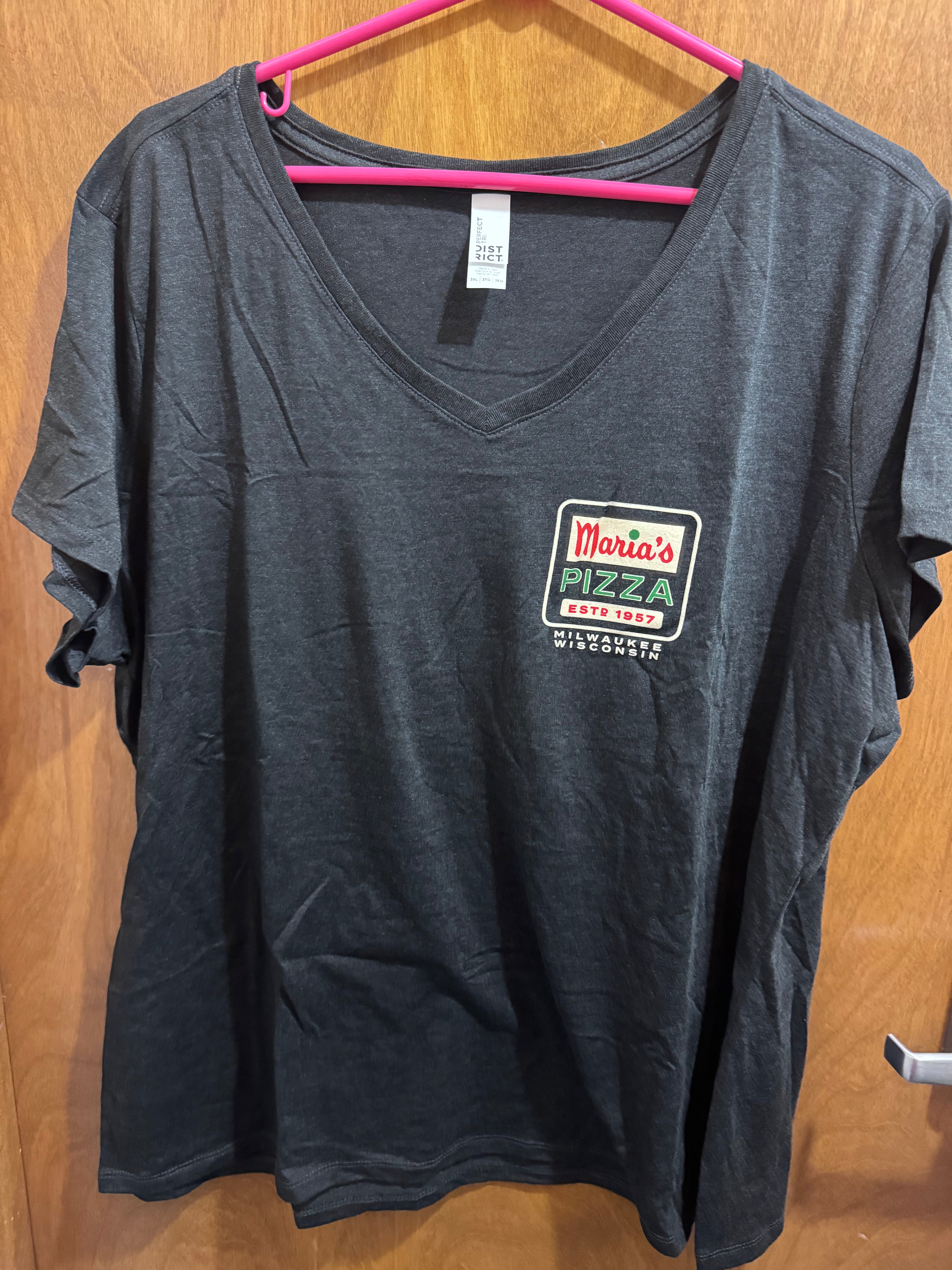 2xl+ I love Maria’s Pizza “Try It”, black, ladies Vneck